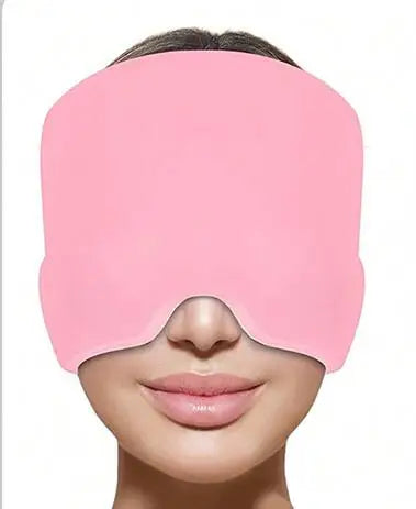 Gel Cold Hot Head Ice Cap Black and Pink Head Wrap Face Mask Head Massage Sleep Eye Mask Health Care Tool