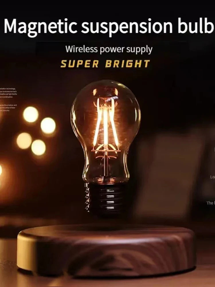 Maglev Bulb Lamp Metro Classic Glass Bulb Magnetic Levitation 360dgree self Rotating Light Unique Gift Office Desk Table Decor
