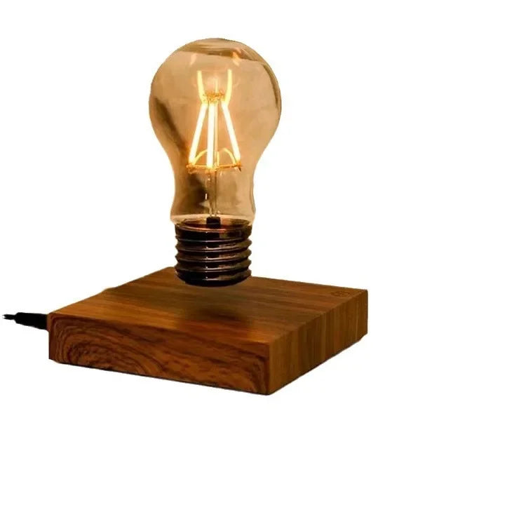 New Retro Magnetic Levitation Light Bulb Night Light Black Technology Bedroom Creative Atmosphere Night Light Birthday Gift