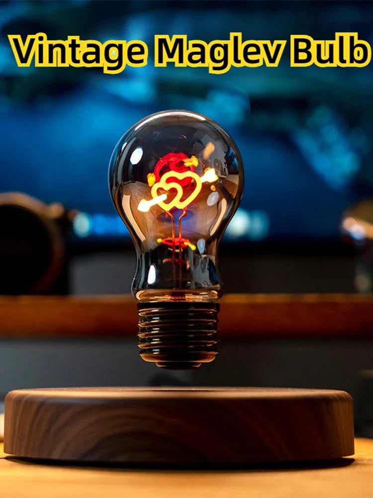 Maglev Bulb Lamp Metro Classic Glass Bulb Magnetic Levitation 360dgree self Rotating Light Unique Gift Office Desk Table Decor
